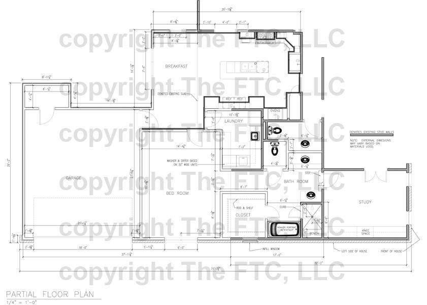 D:\TheFTC\Projects\Addition and Renovations for Bill Dixon and Jennifer Downey\Sheets\A-102 First Floor - New Floor Plan A-101 