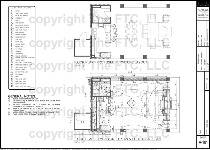 D:\TheFTC\Projects\Addition and Renovations for Bill Dixon and Jennifer Downey\Sheets\A-102 First Floor - New Floor Plan A-101 